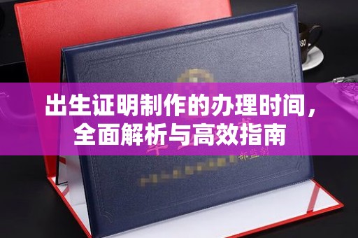 龙华新区出生证明制作的办理时间，全面解析与高效指南