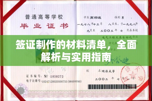 龙华新区签证制作的材料清单，全面解析与实用指南